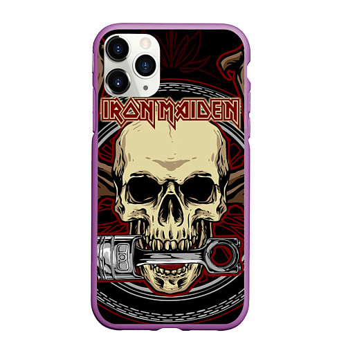 Чехол iPhone 11 Pro матовый Iron Maiden / 3D-Фиолетовый – фото 1