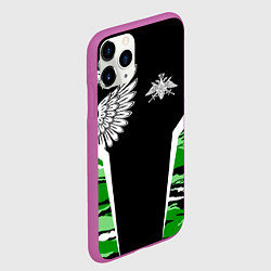 Чехол iPhone 11 Pro матовый Пограничные Войска, цвет: 3D-фиолетовый — фото 2