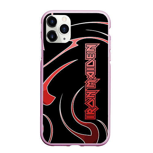 Чехол iPhone 11 Pro матовый Iron Maiden / 3D-Розовый – фото 1