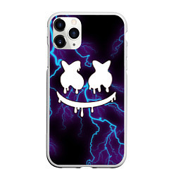 Чехол iPhone 11 Pro матовый Marshmello, цвет: 3D-белый