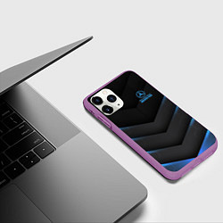 Чехол iPhone 11 Pro матовый Mercedes-AMG, цвет: 3D-фиолетовый — фото 2