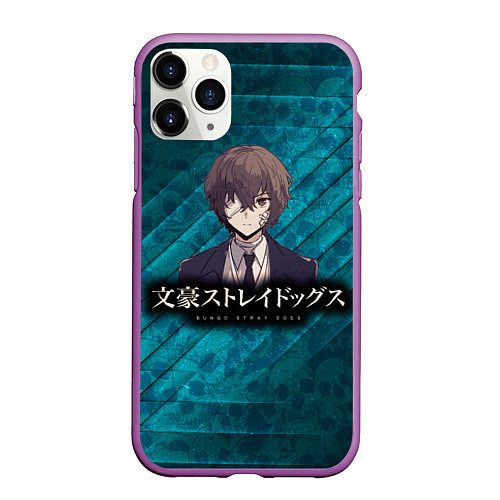 Чехол iPhone 11 Pro матовый Bungou Stray Dogs / 3D-Фиолетовый – фото 1