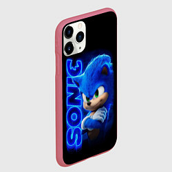 Чехол iPhone 11 Pro матовый SONIC, цвет: 3D-малиновый — фото 2