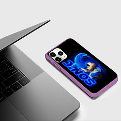 Чехол iPhone 11 Pro матовый SONIC, цвет: 3D-фиолетовый — фото 2