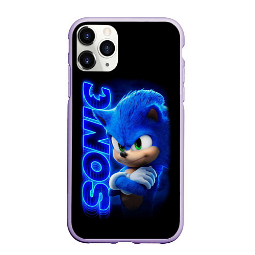 Чехол iPhone 11 Pro матовый SONIC / 3D-Светло-сиреневый – фото 1