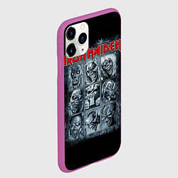 Чехол iPhone 11 Pro матовый Iron Maiden, цвет: 3D-фиолетовый — фото 2