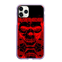 Чехол iPhone 11 Pro матовый Iron Maiden, цвет: 3D-светло-сиреневый