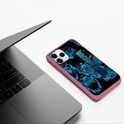 Чехол iPhone 11 Pro матовый Iron Maiden, цвет: 3D-малиновый — фото 2