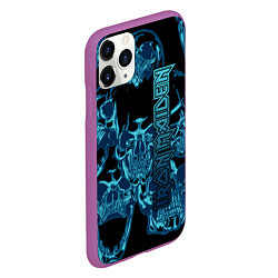 Чехол iPhone 11 Pro матовый Iron Maiden, цвет: 3D-фиолетовый — фото 2