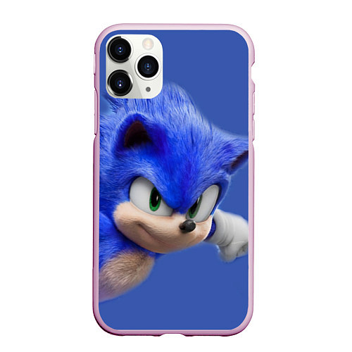 Чехол iPhone 11 Pro матовый SONIC / 3D-Розовый – фото 1