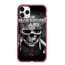 Чехол iPhone 11 Pro матовый Iron Maiden, цвет: 3D-малиновый