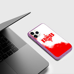 Чехол iPhone 11 Pro матовый Пограничные Войска, цвет: 3D-фиолетовый — фото 2