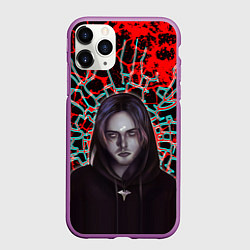 Чехол iPhone 11 Pro матовый Pyrokinesis, цвет: 3D-фиолетовый