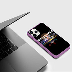 Чехол iPhone 11 Pro матовый Undertale, цвет: 3D-фиолетовый — фото 2
