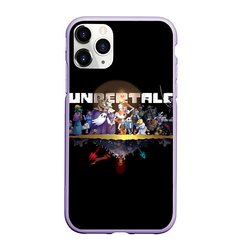 Чехол iPhone 11 Pro матовый Undertale / 3D-Светло-сиреневый – фото 1