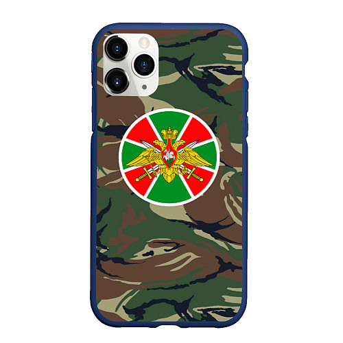 Чехол iPhone 11 Pro матовый Пограничные Войска / 3D-Тёмно-синий – фото 1