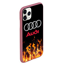 Чехол iPhone 11 Pro матовый AUDI, цвет: 3D-малиновый — фото 2