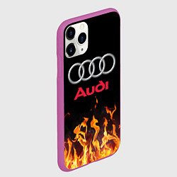 Чехол iPhone 11 Pro матовый AUDI, цвет: 3D-фиолетовый — фото 2
