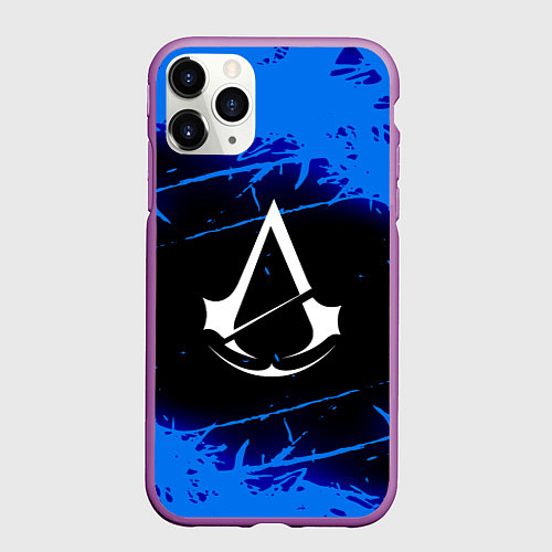Чехол iPhone 11 Pro матовый ASSASSIN'S CREED / 3D-Фиолетовый – фото 1