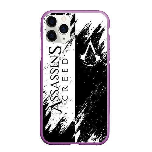 Чехол iPhone 11 Pro матовый ASSASSIN'S CREED / 3D-Фиолетовый – фото 1