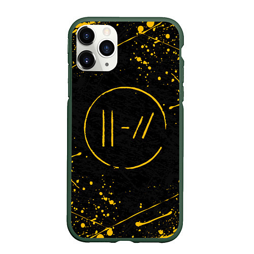 Чехол iPhone 11 Pro матовый TWENTY ONE PILOTS / 3D-Темно-зеленый – фото 1