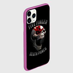Чехол iPhone 11 Pro матовый Five Finger Death Punch, цвет: 3D-фиолетовый — фото 2