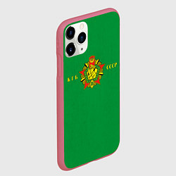 Чехол iPhone 11 Pro матовый Пограничные Войска КГБ СССР, цвет: 3D-малиновый — фото 2