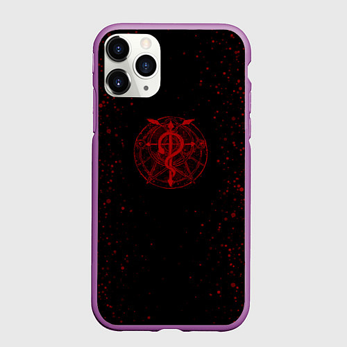 Чехол iPhone 11 Pro матовый Стальной алхимик / 3D-Фиолетовый – фото 1