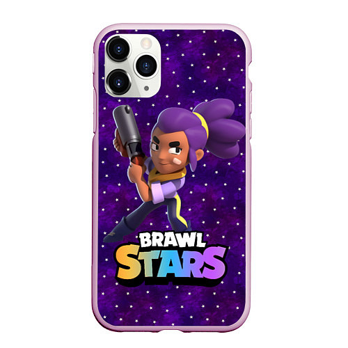 Чехол iPhone 11 Pro матовый Brawl stars Шелли / 3D-Розовый – фото 1