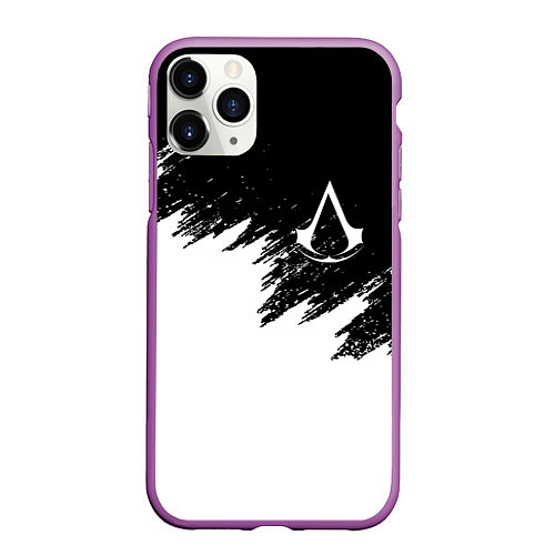 Чехол iPhone 11 Pro матовый ASSASSINS CREED / 3D-Фиолетовый – фото 1