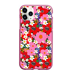 Чехол iPhone 11 Pro матовый Flowers