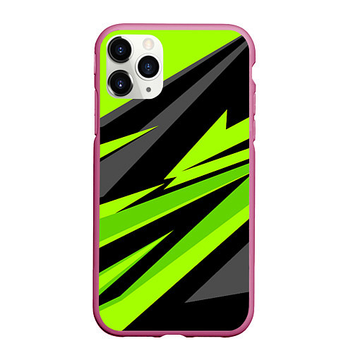 Чехол iPhone 11 Pro матовый Форма для фитнеса / 3D-Малиновый – фото 1