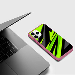 Чехол iPhone 11 Pro матовый Форма для фитнеса, цвет: 3D-малиновый — фото 2