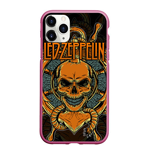 Чехол iPhone 11 Pro матовый Led Zeppelin / 3D-Малиновый – фото 1