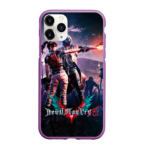 Чехол iPhone 11 Pro матовый DMC art / 3D-Фиолетовый – фото 1