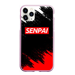 Чехол iPhone 11 Pro матовый SENPAI, цвет: 3D-розовый