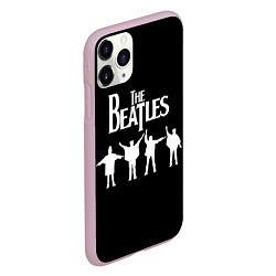 Чехол iPhone 11 Pro матовый Beatles, цвет: 3D-розовый — фото 2