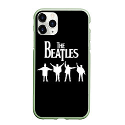 Чехол iPhone 11 Pro матовый Beatles, цвет: 3D-салатовый