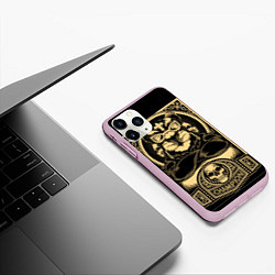 Чехол iPhone 11 Pro матовый Lucha libre panda, цвет: 3D-розовый — фото 2