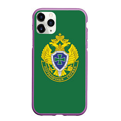 Чехол iPhone 11 Pro матовый Пограничная служба зеленый, цвет: 3D-фиолетовый