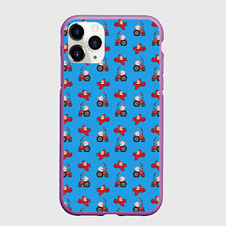 Чехол iPhone 11 Pro матовый Поросенок Пётр, цвет: 3D-фиолетовый