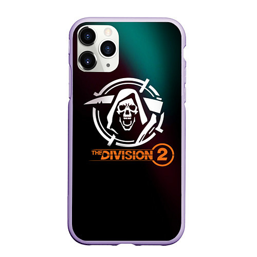 Чехол iPhone 11 Pro матовый The Division 2 Logo / 3D-Светло-сиреневый – фото 1