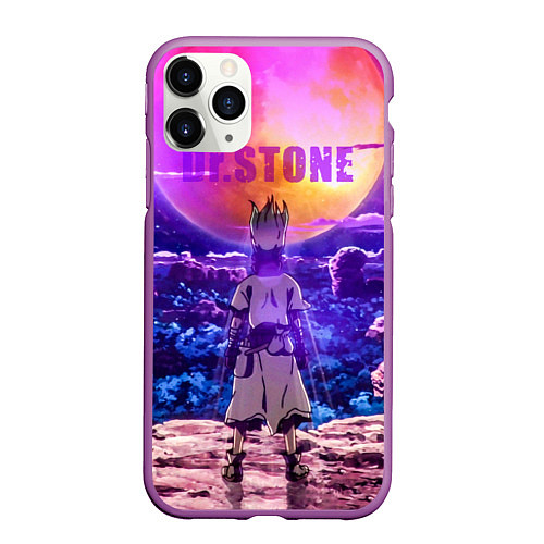 Чехол iPhone 11 Pro матовый Доктор Стоун / 3D-Фиолетовый – фото 1