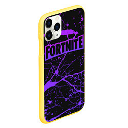 Чехол iPhone 11 Pro матовый Fortnite, цвет: 3D-желтый — фото 2