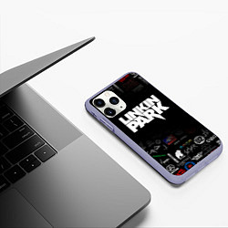Чехол iPhone 11 Pro матовый LINKIN PARK, цвет: 3D-светло-сиреневый — фото 2