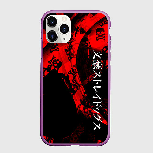 Чехол iPhone 11 Pro матовый Bungou Stray Dogs / 3D-Фиолетовый – фото 1