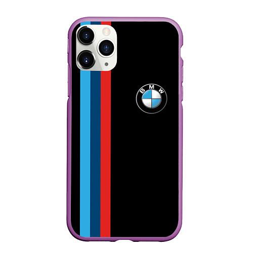 Чехол iPhone 11 Pro матовый BMW / 3D-Фиолетовый – фото 1