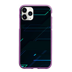 Чехол iPhone 11 Pro матовый Modern Geometry, цвет: 3D-фиолетовый