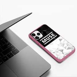 Чехол iPhone 11 Pro матовый Muse, цвет: 3D-малиновый — фото 2