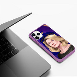 Чехол iPhone 11 Pro матовый ДОКТОР КТО, цвет: 3D-фиолетовый — фото 2